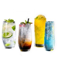 Cheap clear drinking water glass cups drinking glass set