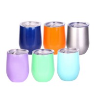 Travel Mugs SS Party Drink Cup Stemless Wine Tumbler 15 Oz Stainless Steel Party Cup